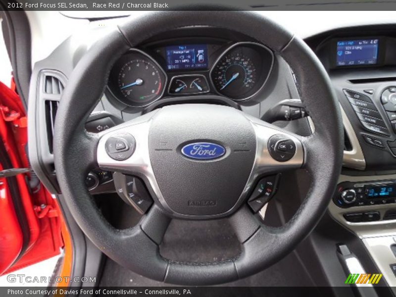 Race Red / Charcoal Black 2012 Ford Focus SEL Sedan