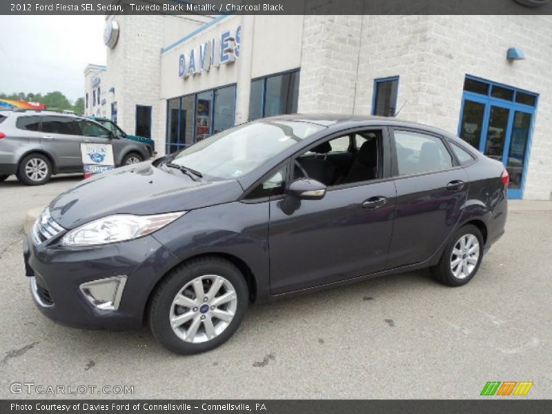 Tuxedo Black Metallic / Charcoal Black 2012 Ford Fiesta SEL Sedan