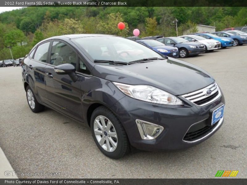 Tuxedo Black Metallic / Charcoal Black 2012 Ford Fiesta SEL Sedan
