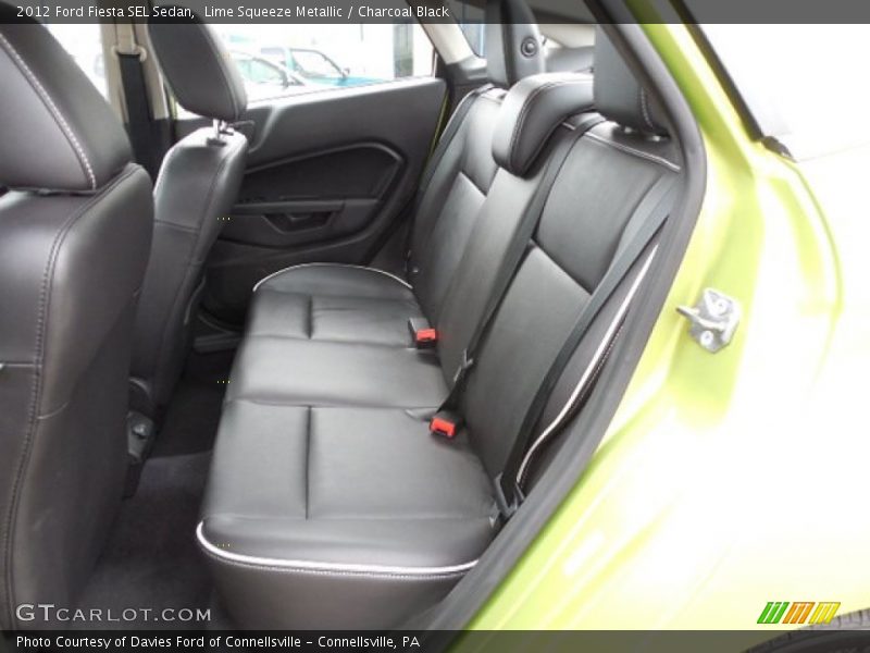 Lime Squeeze Metallic / Charcoal Black 2012 Ford Fiesta SEL Sedan