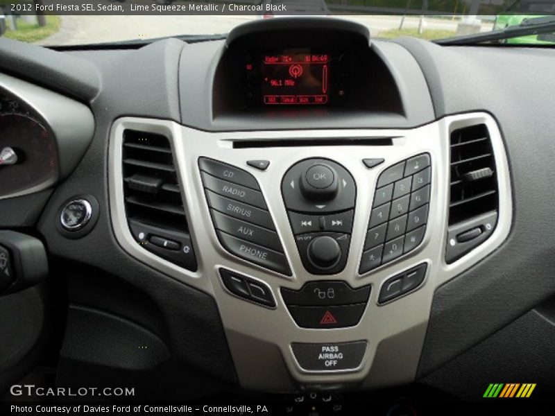Lime Squeeze Metallic / Charcoal Black 2012 Ford Fiesta SEL Sedan