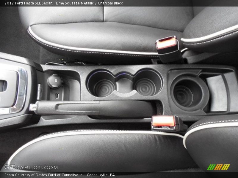 Lime Squeeze Metallic / Charcoal Black 2012 Ford Fiesta SEL Sedan