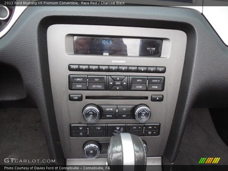 Controls of 2013 Mustang V6 Premium Convertible
