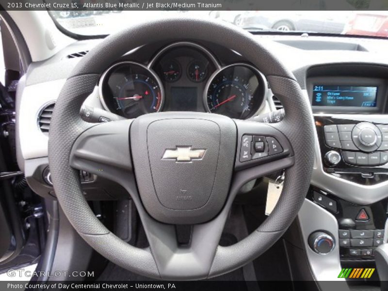 Atlantis Blue Metallic / Jet Black/Medium Titanium 2013 Chevrolet Cruze LS