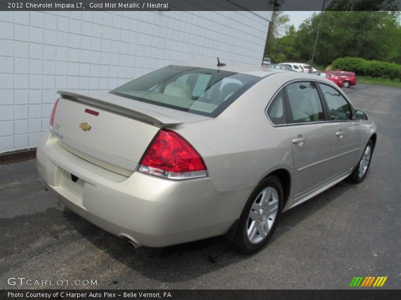 Gold Mist Metallic / Neutral 2012 Chevrolet Impala LT