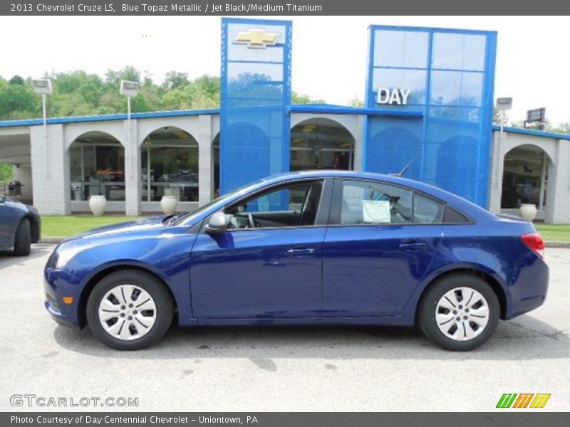 Blue Topaz Metallic / Jet Black/Medium Titanium 2013 Chevrolet Cruze LS