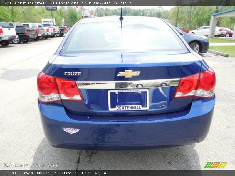 Blue Topaz Metallic / Jet Black/Medium Titanium 2013 Chevrolet Cruze LS
