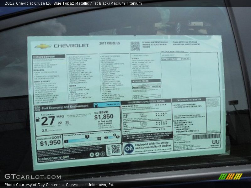  2013 Cruze LS Window Sticker