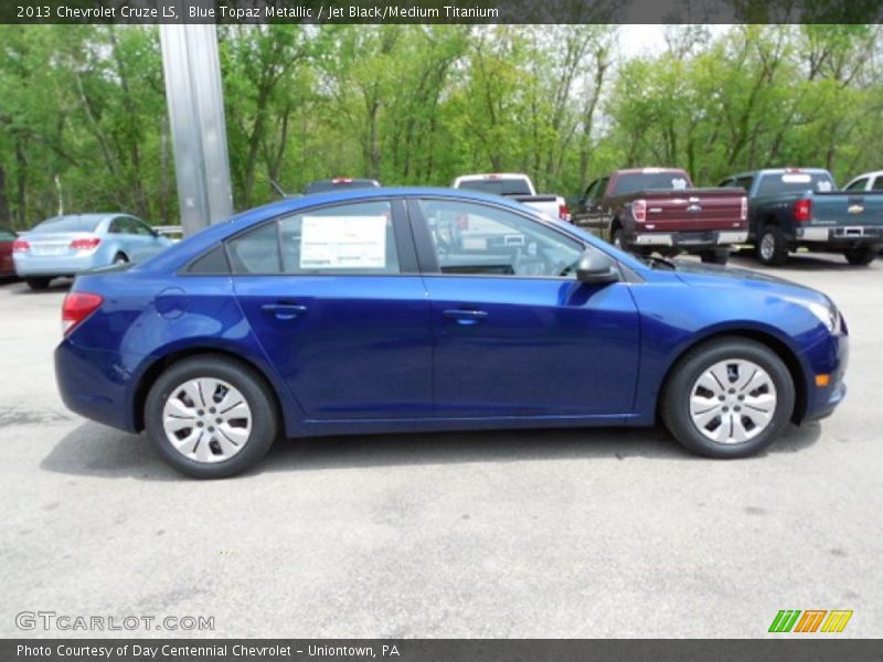 Blue Topaz Metallic / Jet Black/Medium Titanium 2013 Chevrolet Cruze LS