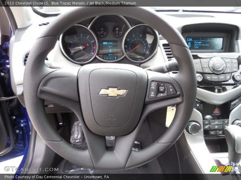Blue Topaz Metallic / Jet Black/Medium Titanium 2013 Chevrolet Cruze LS