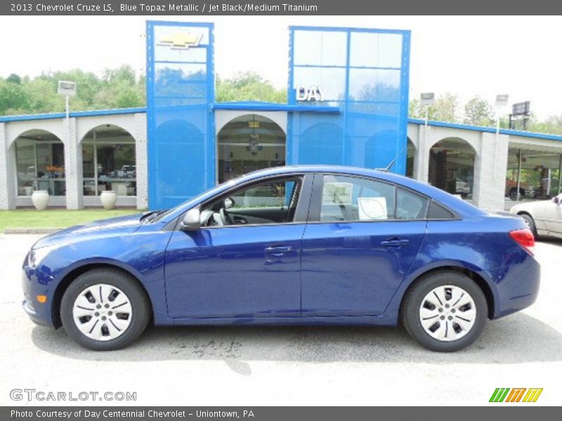 Blue Topaz Metallic / Jet Black/Medium Titanium 2013 Chevrolet Cruze LS