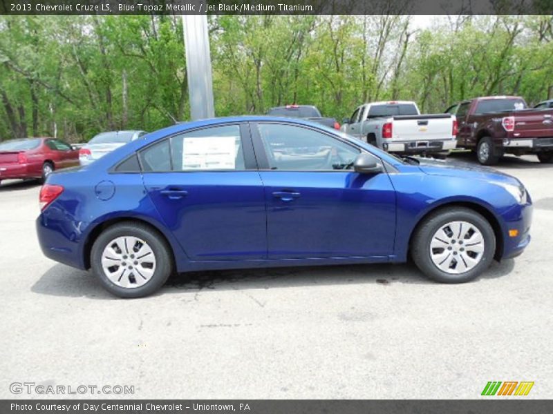 Blue Topaz Metallic / Jet Black/Medium Titanium 2013 Chevrolet Cruze LS