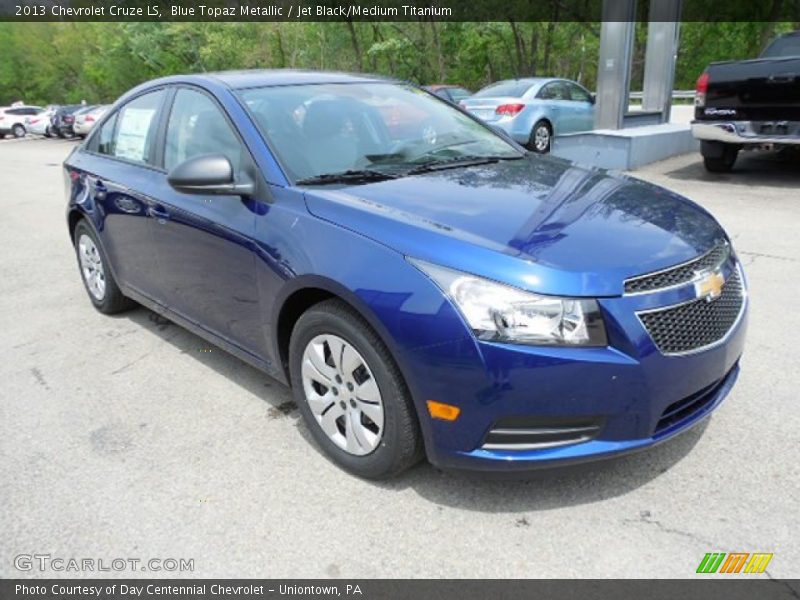 Blue Topaz Metallic / Jet Black/Medium Titanium 2013 Chevrolet Cruze LS