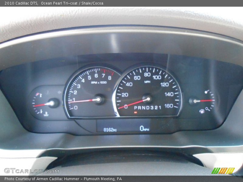 Ocean Pearl Tri-coat / Shale/Cocoa 2010 Cadillac DTS