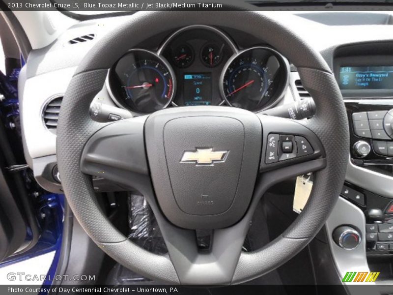 Blue Topaz Metallic / Jet Black/Medium Titanium 2013 Chevrolet Cruze LS