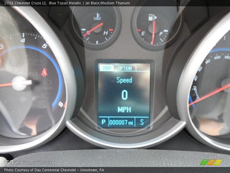 Blue Topaz Metallic / Jet Black/Medium Titanium 2013 Chevrolet Cruze LS