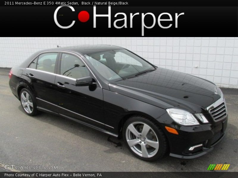Black / Natural Beige/Black 2011 Mercedes-Benz E 350 4Matic Sedan