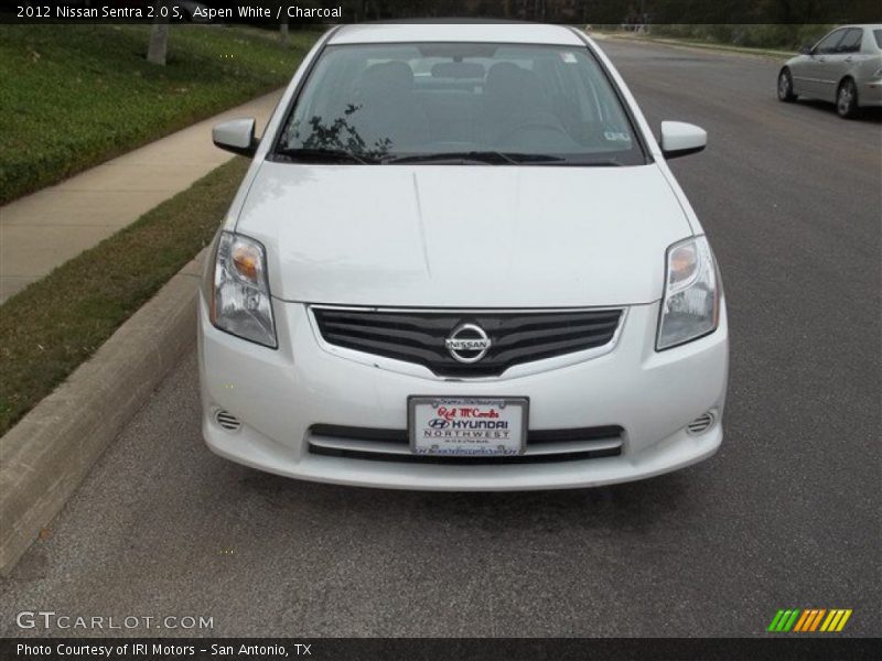 Aspen White / Charcoal 2012 Nissan Sentra 2.0 S