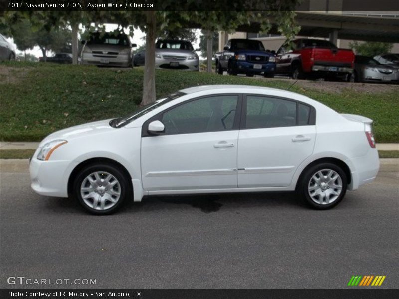 Aspen White / Charcoal 2012 Nissan Sentra 2.0 S