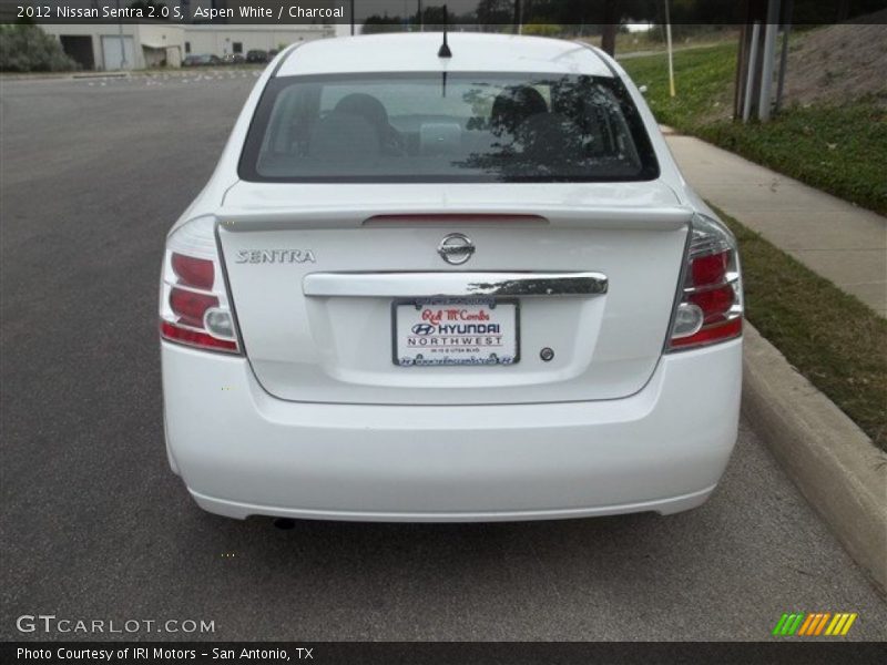Aspen White / Charcoal 2012 Nissan Sentra 2.0 S