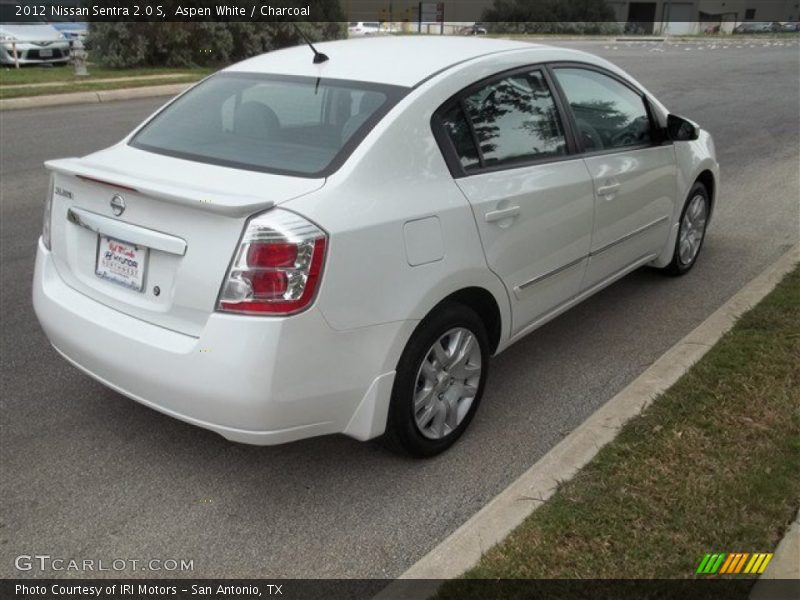 Aspen White / Charcoal 2012 Nissan Sentra 2.0 S