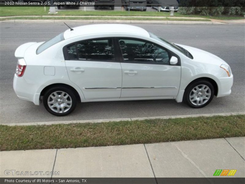 Aspen White / Charcoal 2012 Nissan Sentra 2.0 S