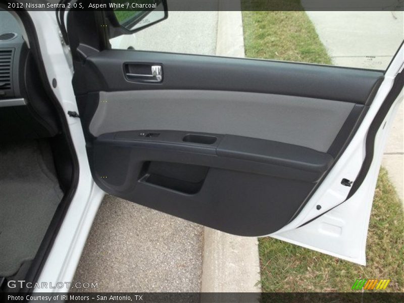 Aspen White / Charcoal 2012 Nissan Sentra 2.0 S