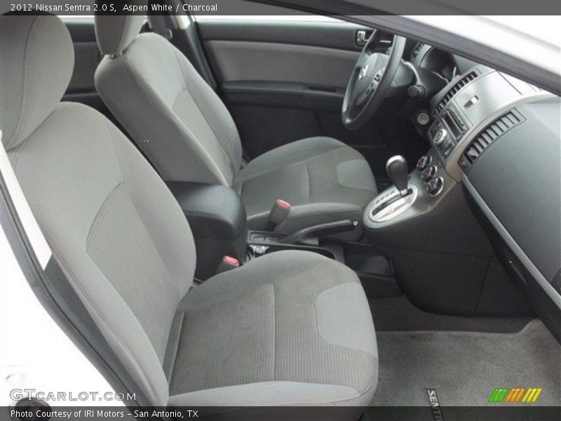 Aspen White / Charcoal 2012 Nissan Sentra 2.0 S