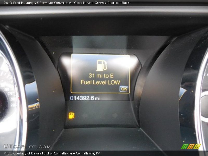 Gotta Have It Green / Charcoal Black 2013 Ford Mustang V6 Premium Convertible