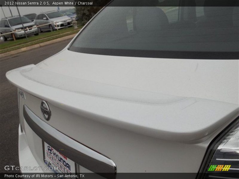 Aspen White / Charcoal 2012 Nissan Sentra 2.0 S