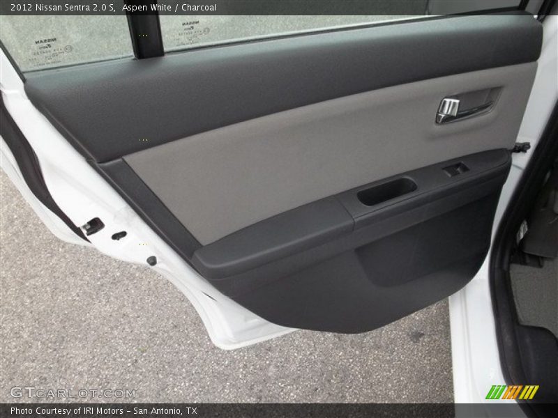 Aspen White / Charcoal 2012 Nissan Sentra 2.0 S