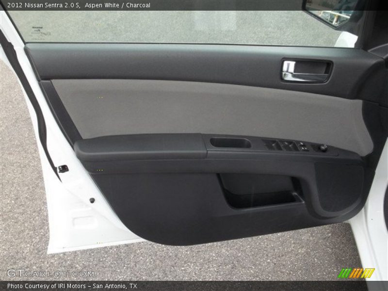 Aspen White / Charcoal 2012 Nissan Sentra 2.0 S