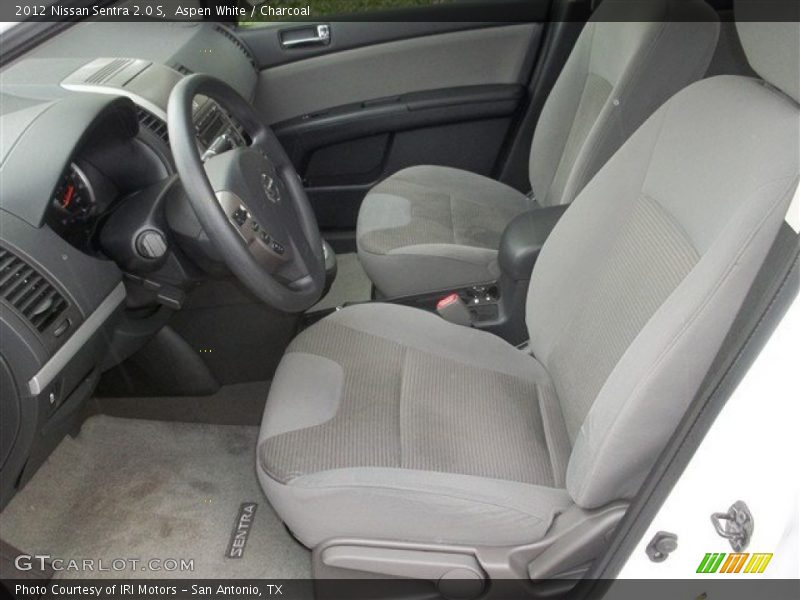 Aspen White / Charcoal 2012 Nissan Sentra 2.0 S