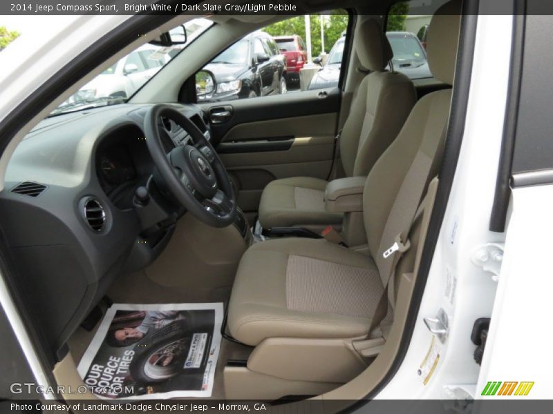 Bright White / Dark Slate Gray/Light Pebble 2014 Jeep Compass Sport