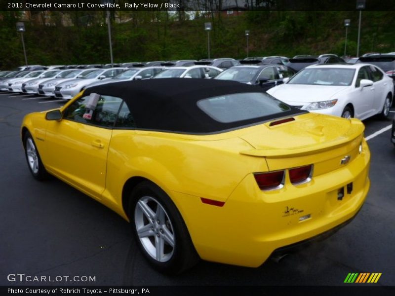 Rally Yellow / Black 2012 Chevrolet Camaro LT Convertible