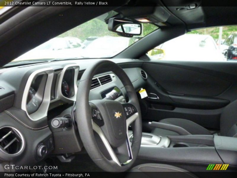 Rally Yellow / Black 2012 Chevrolet Camaro LT Convertible