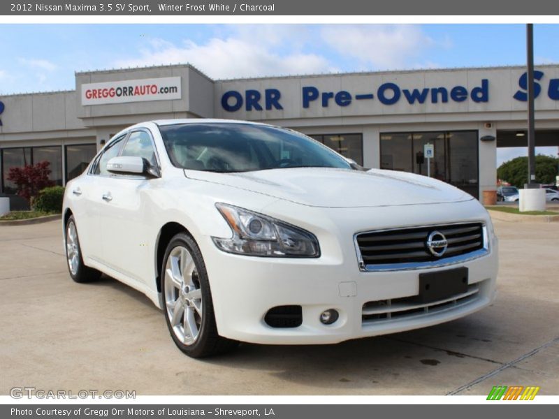 Winter Frost White / Charcoal 2012 Nissan Maxima 3.5 SV Sport