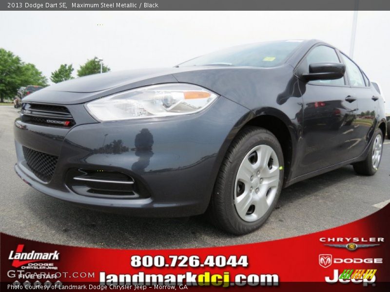 Maximum Steel Metallic / Black 2013 Dodge Dart SE