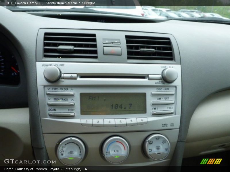 Sandy Beach Metallic / Bisque 2010 Toyota Camry LE
