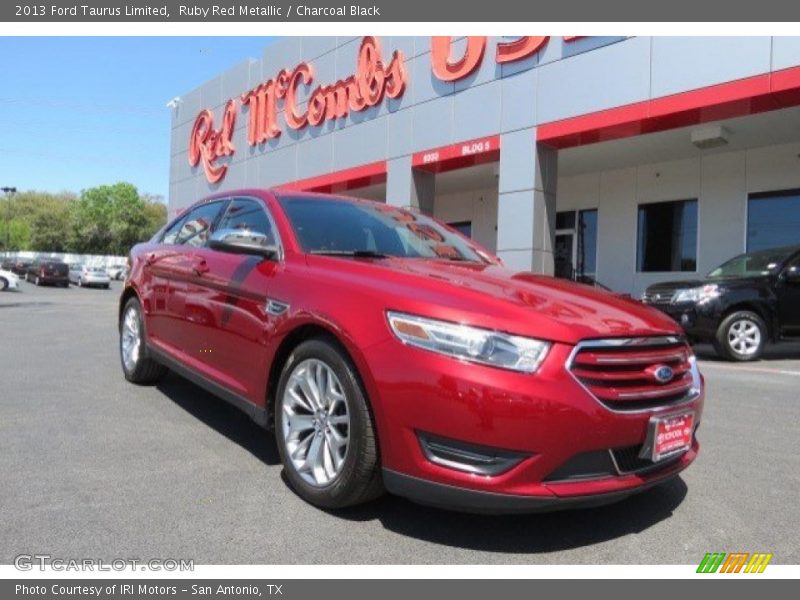 Ruby Red Metallic / Charcoal Black 2013 Ford Taurus Limited