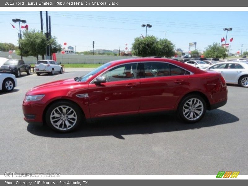 Ruby Red Metallic / Charcoal Black 2013 Ford Taurus Limited