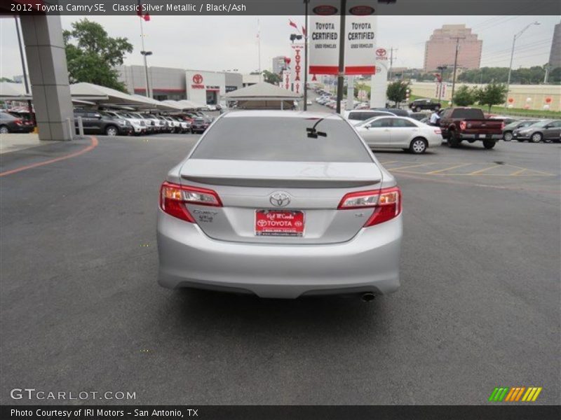 Classic Silver Metallic / Black/Ash 2012 Toyota Camry SE