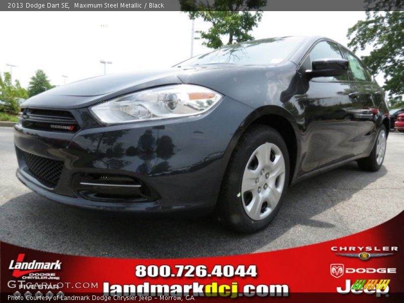 Maximum Steel Metallic / Black 2013 Dodge Dart SE