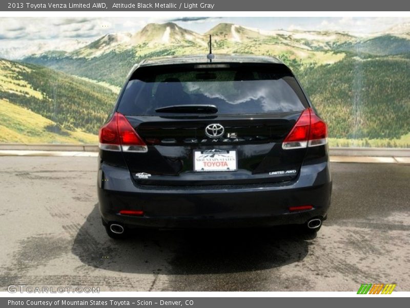 Attitude Black Metallic / Light Gray 2013 Toyota Venza Limited AWD