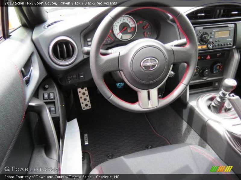 Raven Black / Black/Red Accents 2013 Scion FR-S Sport Coupe