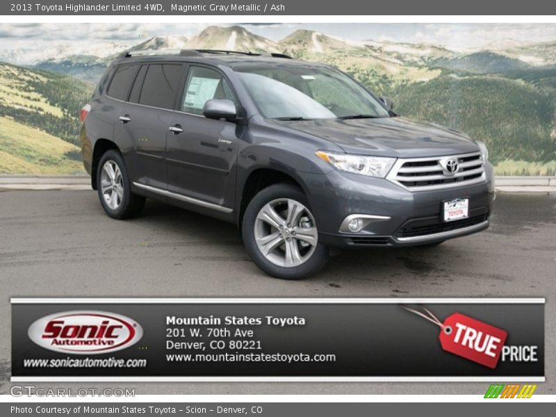 Magnetic Gray Metallic / Ash 2013 Toyota Highlander Limited 4WD