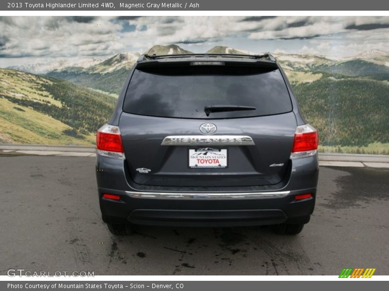 Magnetic Gray Metallic / Ash 2013 Toyota Highlander Limited 4WD