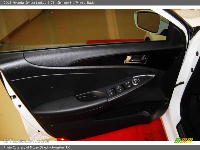Shimmering White / Black 2013 Hyundai Sonata Limited 2.0T