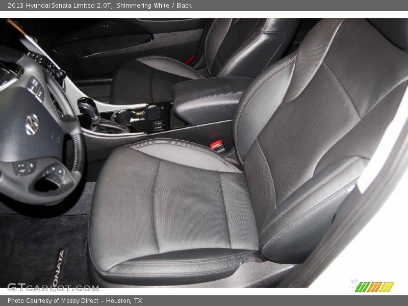 Shimmering White / Black 2013 Hyundai Sonata Limited 2.0T