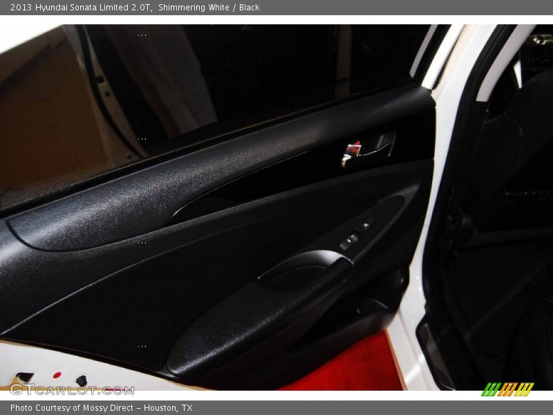 Shimmering White / Black 2013 Hyundai Sonata Limited 2.0T